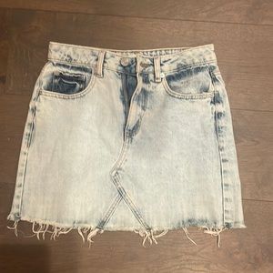 Garage Blue Acid Wash Mini Denim Skirt